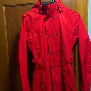 REI Kyoto Rain Trench Coat, red, Small